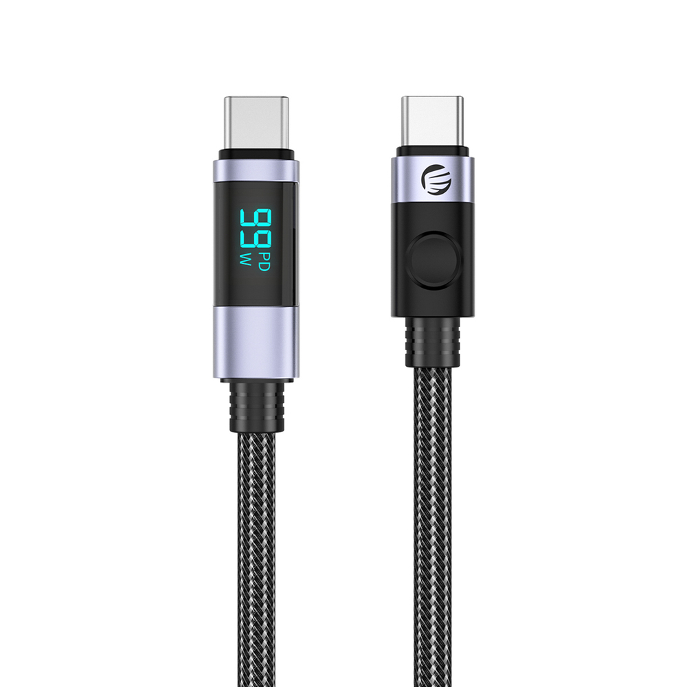 Orico LDC2C USB-C - USB-C PD 100W kabel s LED displejem 480 Mb/s 2 m - 2 ks - černý