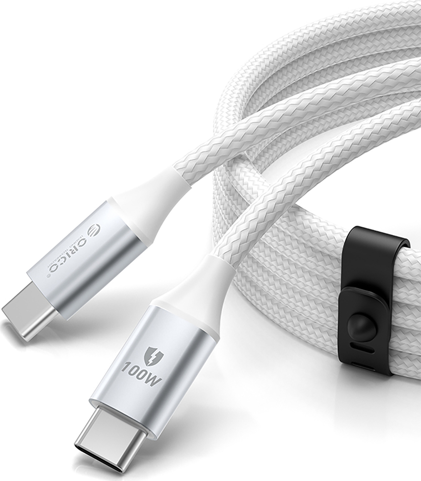 Orico CDX 100W 5A napájecí kabel USB-C - USB-C 1m - bílý