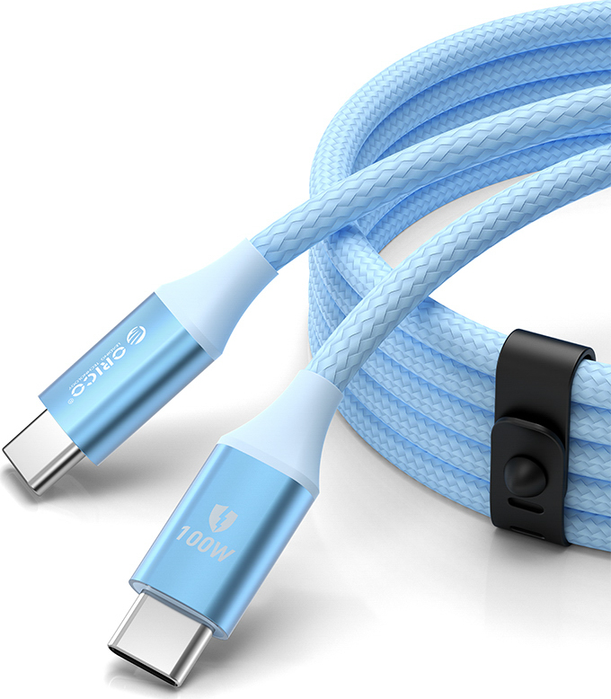 Orico CDX 100W 5A Power Delivery kabel USB-C - USB-C 1m - modrý