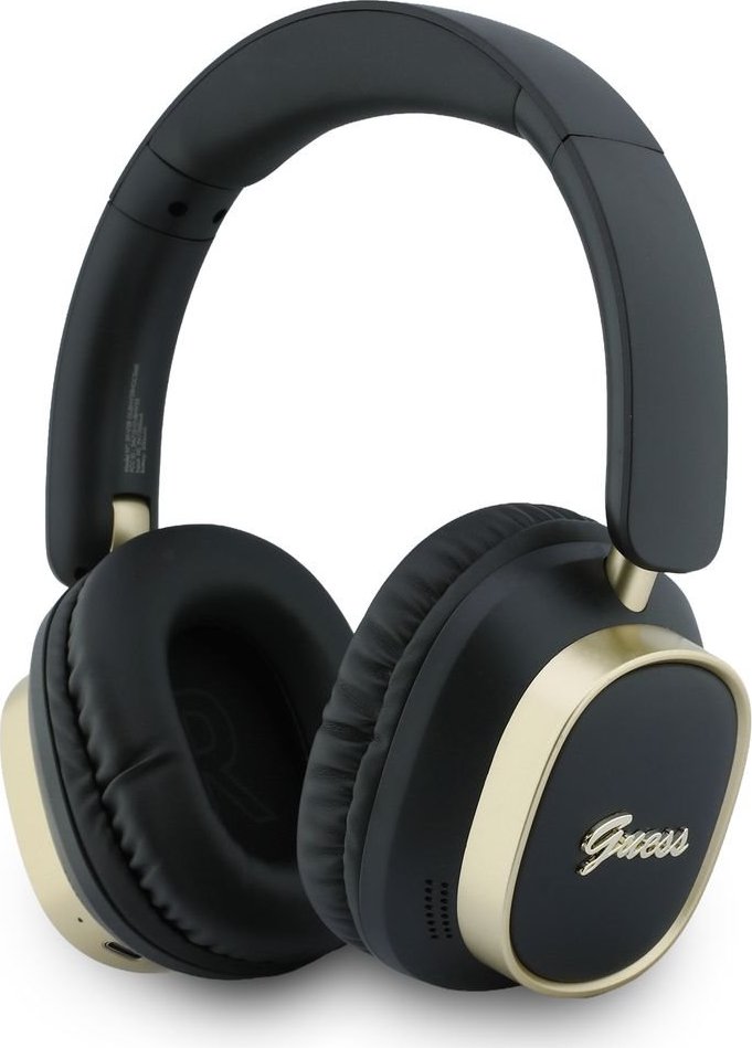 Guess Rectangle Metal Script Logo ENC Bezdrátová Sluchátka Black