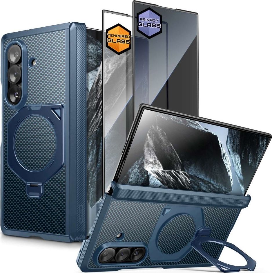 SUPCASE UB AERO MAGSAFE 2-SET GALAXY Z FOLD 8 ULTRA ARAMID BLUE