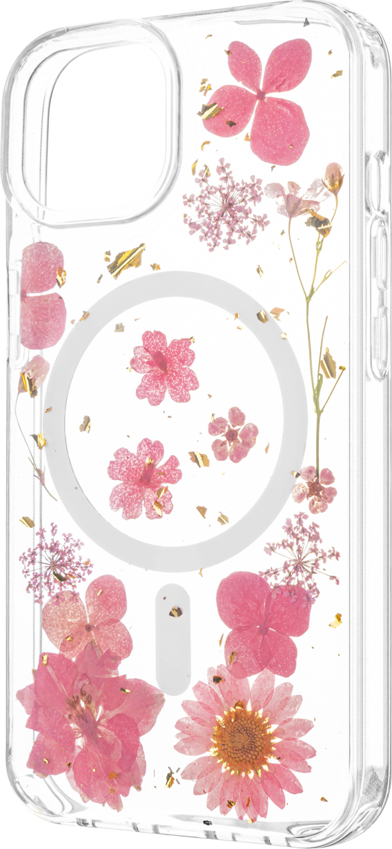 Zadní kryt FIXED MagBloom s podporou MagSafe pro Apple iPhone 13, Pink Blossom