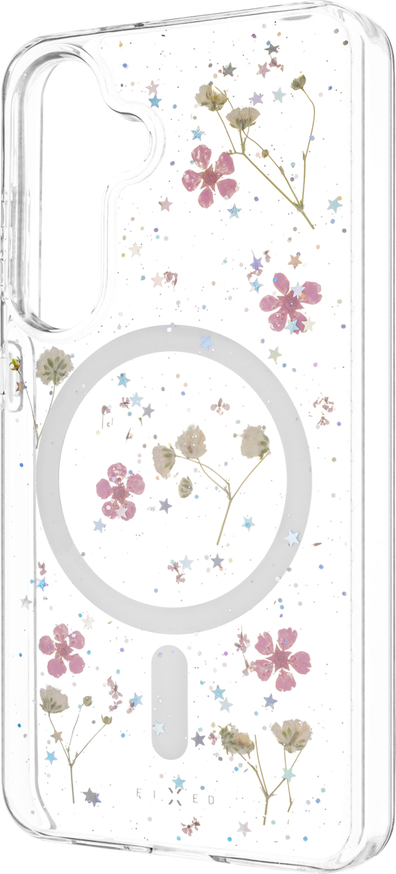 Zadní kryt FIXED MagBloom s podporou MagSafe pro Samsung Galaxy S25, Blush Plum