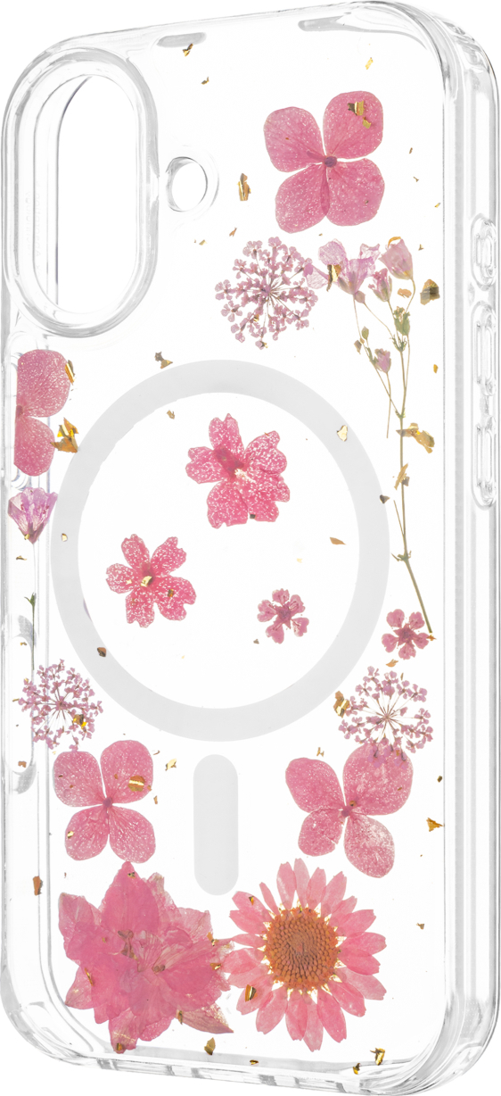 Zadní kryt FIXED MagBloom s podporou MagSafe pro Apple iPhone 17, Pink Blossom