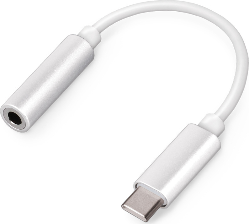 Adaptér Setty USB-C - audio jack 3,5mm bílý