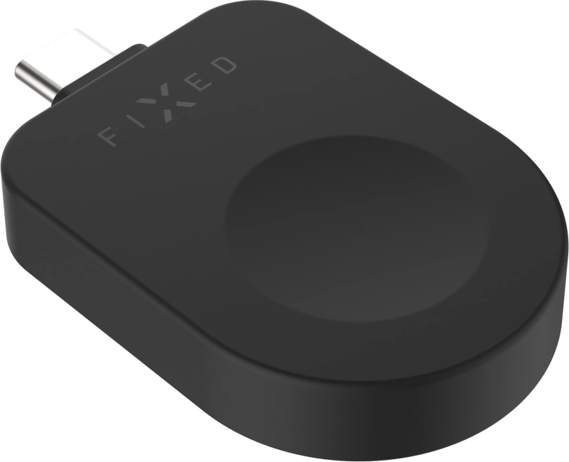 Nabíjecí USB-C adaptér FIXED pro Apple Watch kompatibilní s Powerstation Uni, černý