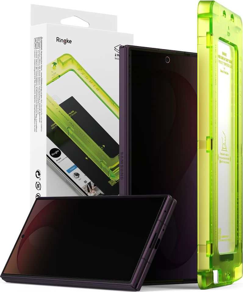 Ringke Easy Slide 360 Privacy tvrzené sklo s aplikátorem pro Samsung Galaxy Z Fold 8 Ultra, 2 ks