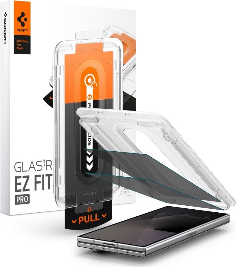 Spigen Glas.tR EZ Fit Pro AC Privacy 2-Pack ochranné tvrzené sklo s privátním filtrem a aplikátorem pro Samsung Galaxy Z Fold 7 / 8 Ultra
