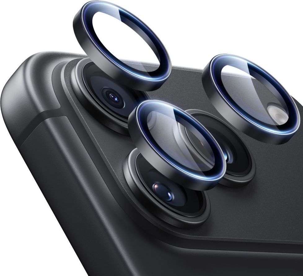 Ochranné sklo na čočku fotoaparátu ESR ARMORITE CAMERA PROTECTOR IPHONE 18 PRO / 18 PRO MAX BLACK (s aplikátorem)