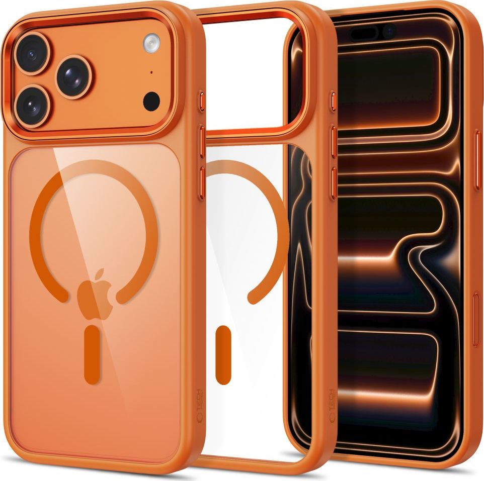 TECH-PROTECT MAGMAT MAGSAFE CC IPHONE 17 PRO MAX / 18 PRO MAX COSMIC ORANGE/CLEAR