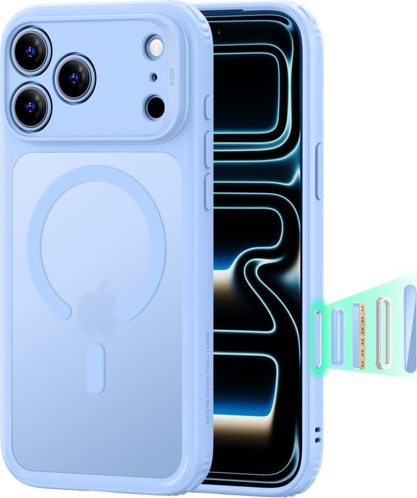 ESR CLASSIC HYBRID MAGSAFE IPHONE 17 PRO MAX / 18 PRO MAX FROSTED LIGHT BLUE