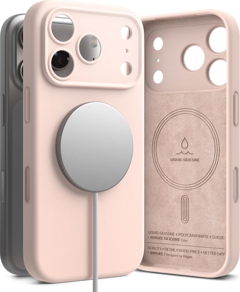 RINGKE SILICONE MAGNETIC MAGSAFE IPHONE 17 PRO MAX / 18 PRO MAX PINK SAND