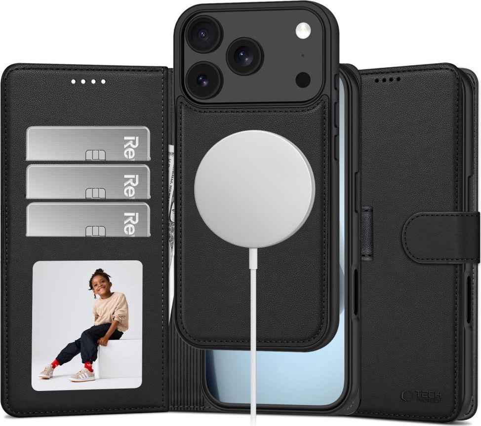 TECH-PROTECT WALLET MAGSAFE IPHONE 17 PRO / 18 PRO MATTE BLACK