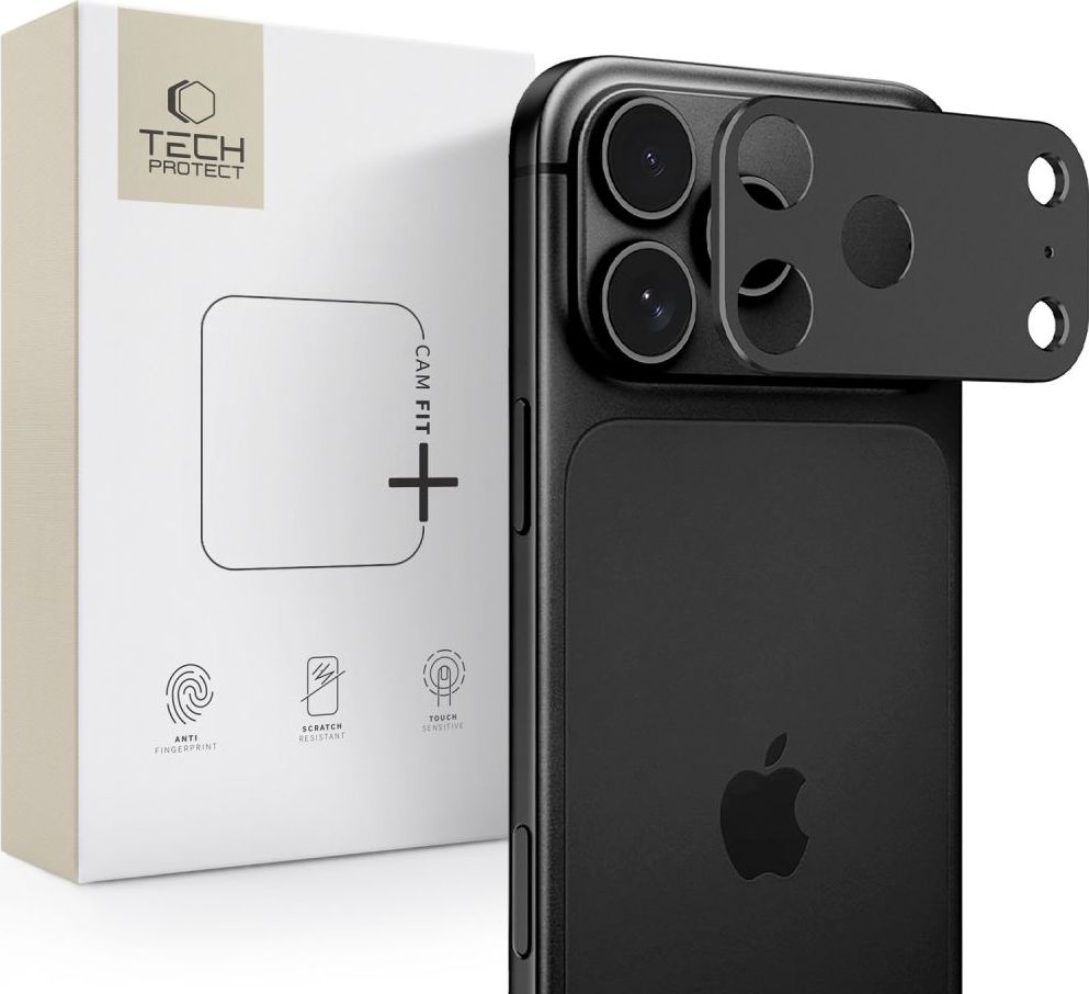 Ochranný kryt na čočky TECH-PROTECT CAMALLOY FIT+ IPHONE 18 PRO BLACK