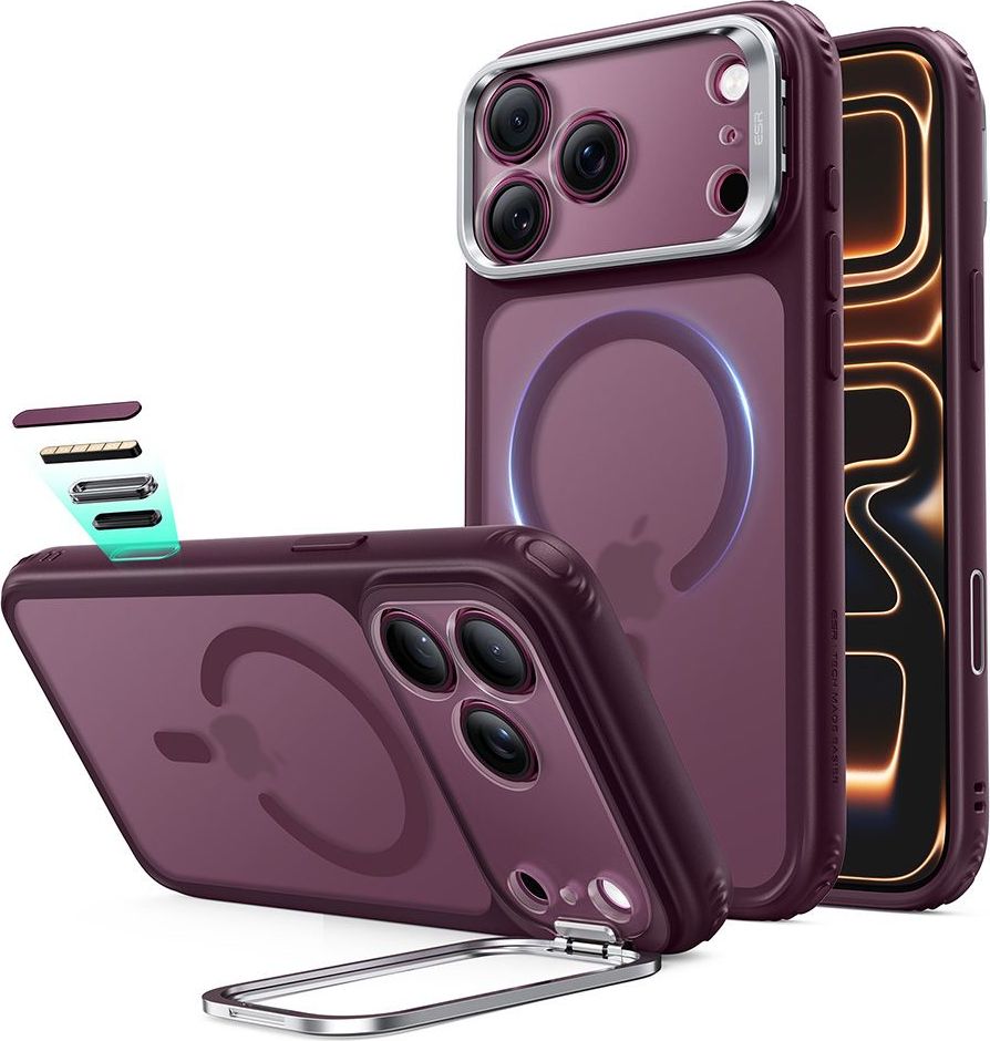 ESR CLASSIC HYBRID KICKSTAND MAGSAFE IPHONE 17 PRO / 18 PRO FROSTED DEEP BURGUNDY