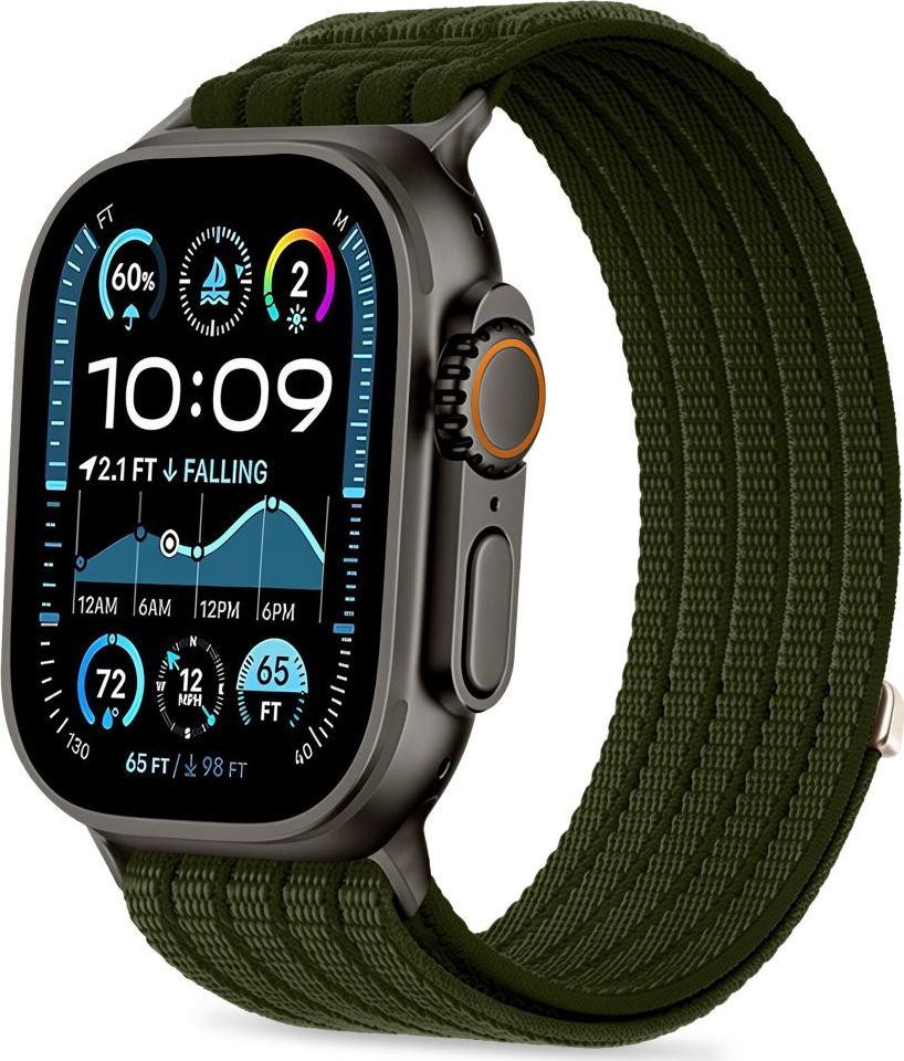 TECH-PROTECT NYLON SPORT APPLE WATCH 8 / 9 / 10 / 11 / 12 / SE / ULTRA (44 / 45 / 46 / 49 MM) MILITARY GREEN