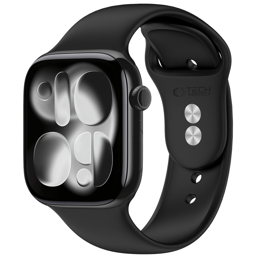 TECH-PROTECT SILICONE APPLE WATCH 8 / 9 / 10 / 11 / 12 / SE / ULTRA (44 / 45 / 46 / 49 MM) BLACK