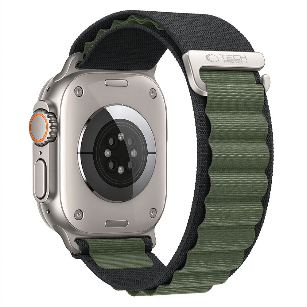 TECH-PROTECT NYLON PRO APPLE WATCH 8 / 9 / 10 / 11 / 12 / SE / ULTRA (44 / 45 / 46 / 49 MM) BLACK/GREEN