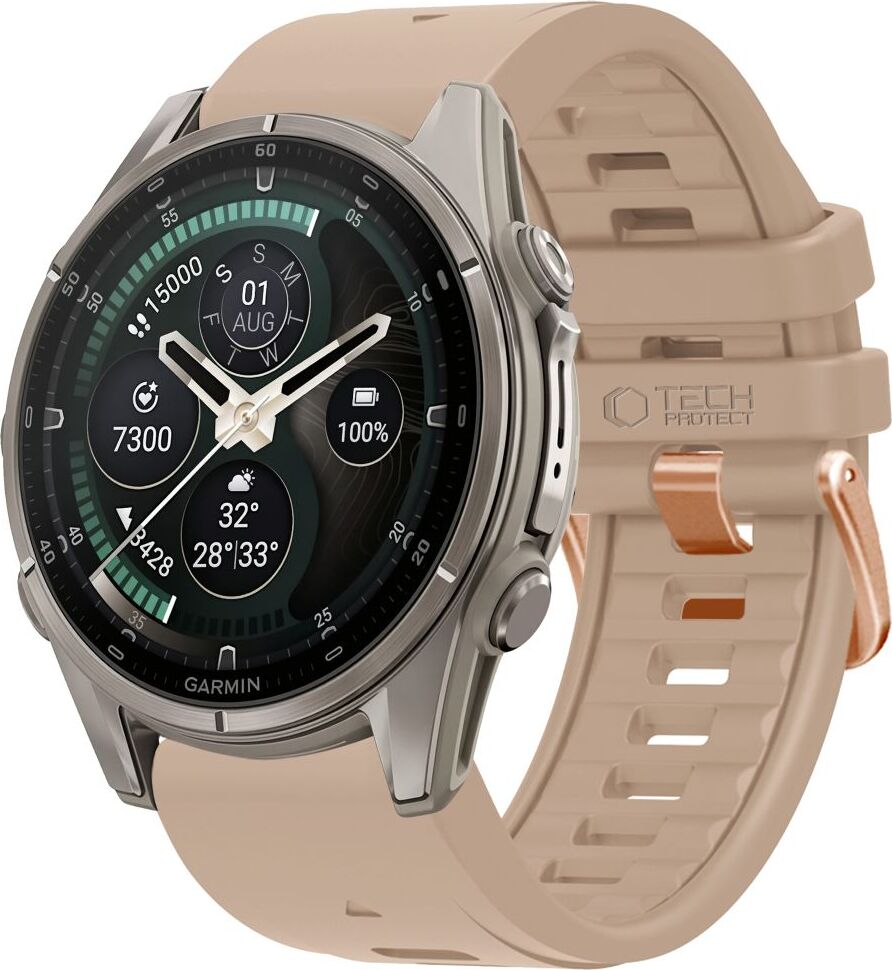 TECH-PROTECT SILICONE GARMIN FENIX 5S / 5S PLUS / 6S / 6S PRO / 7S / 8 / 9 / 9 PRO (43 MM) WALNUT