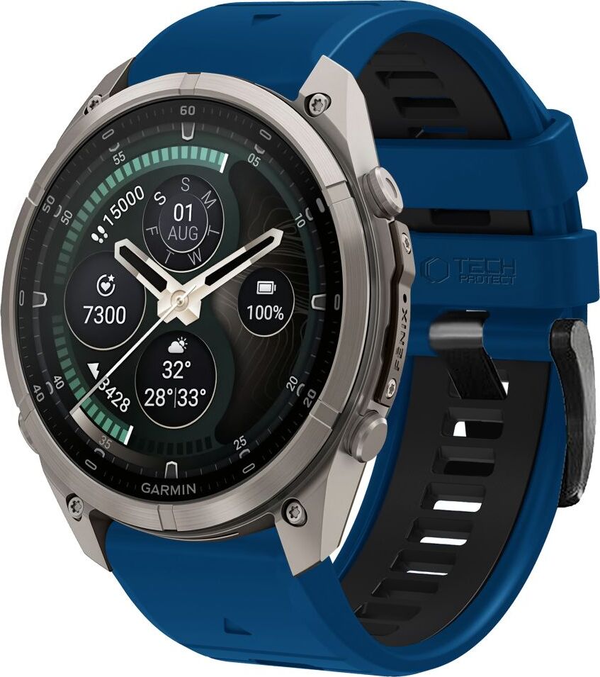 TECH-PROTECT ICONBAND PRO GARMIN FENIX 5 / 6 / 6 PRO / 7 / 8 / 8 PRO / E / 9 / 9 PRO (47 MM) NAVY/BLACK