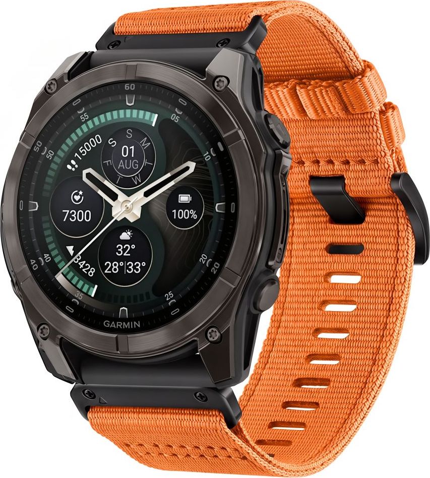 TECH-PROTECT NYLON CLASSIC GARMIN FENIX 5X / 5X PLUS / 6X / 6X PRO / 7X / 8 / 8 PRO / 9 / 9 PRO (51 MM) SIGNAL ORANGE