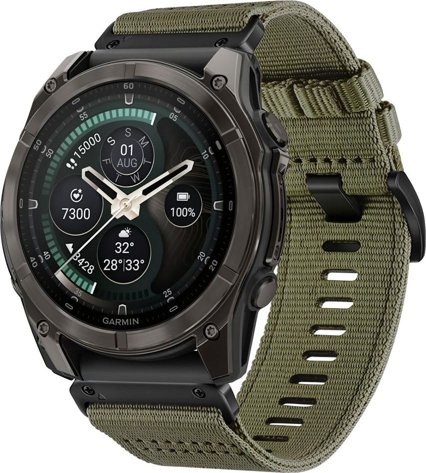 TECH-PROTECT NYLON CLASSIC GARMIN FENIX 5 / 6 / 6 PRO / 7 / 8 / 8 PRO / E / 9 / 9 PRO (47 MM) MILITARY GREEN