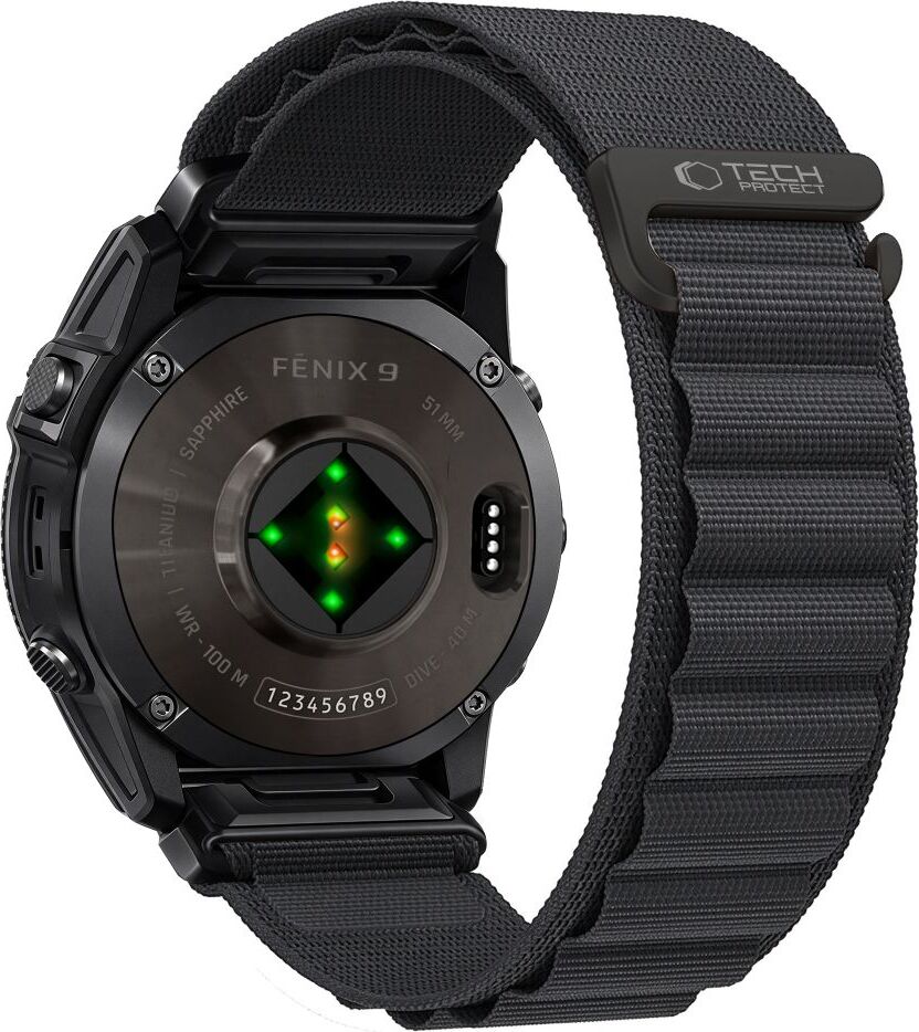 TECH-PROTECT NYLON PRO GARMIN FENIX 5X / 5X PLUS / 6X / 6X PRO / 7X / 8 / 8 PRO / 9 / 9 PRO (51 MM) BLACK
