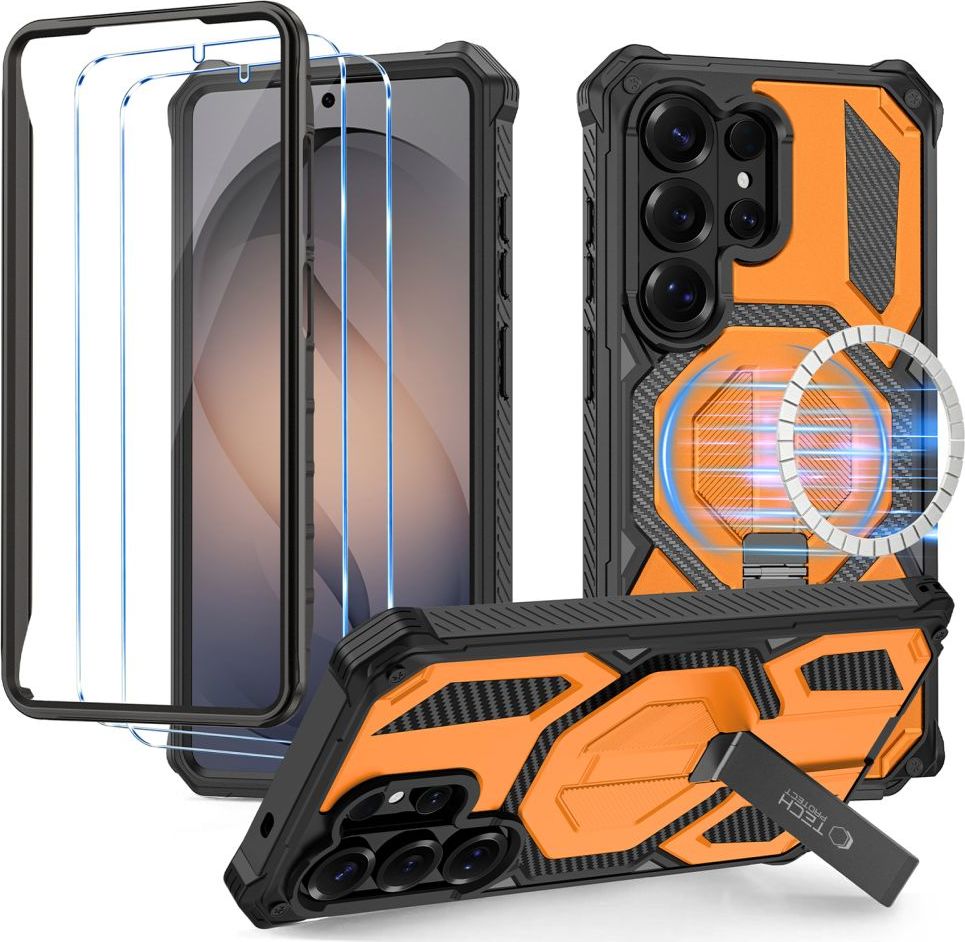 TECH-PROTECT MAGBLAST MAGSAFE + GLASS 2-PACK GALAXY S26 ULTRA BLACK/ORANGE