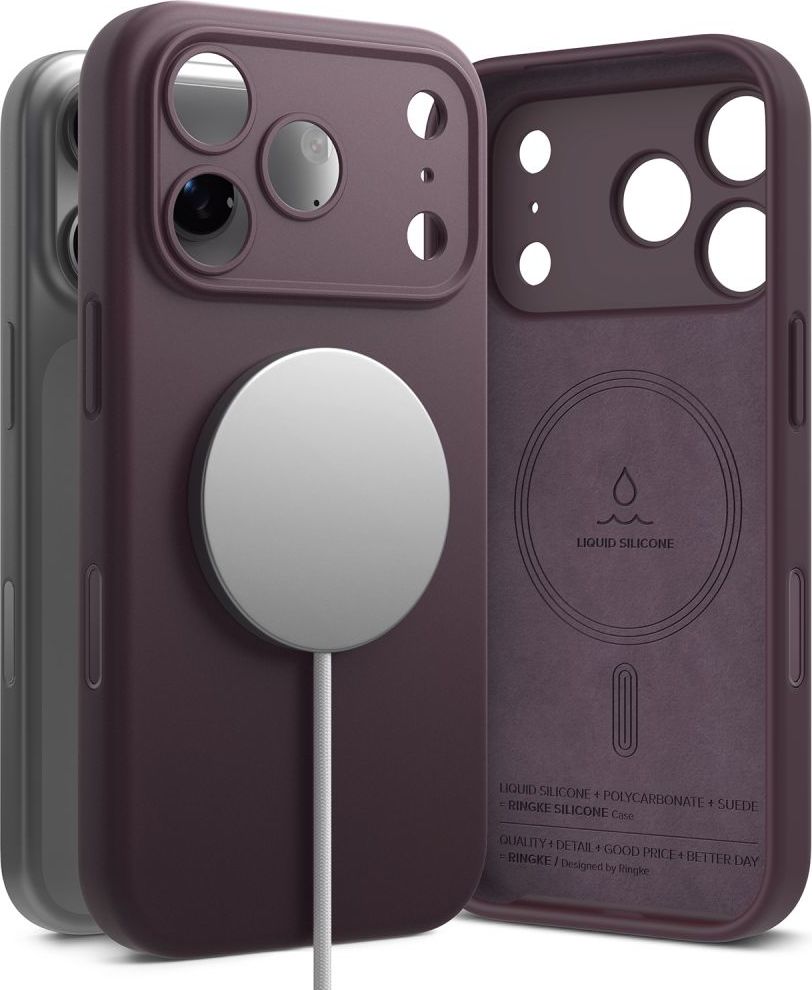 RINGKE SILICONE MAGNETIC MAGSAFE IPHONE 17 PRO / 18 PRO BURGUNDY