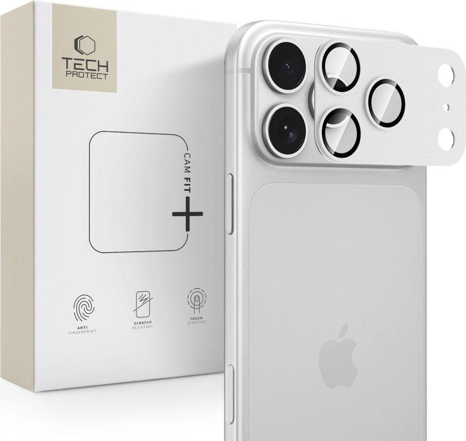 Ochranný kryt na kameru Tech-Protect pro iPhone 18 Pro, stříbrný
