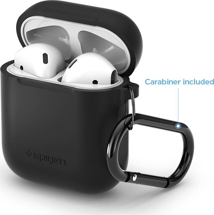 Spigen Silicone case, black - AirPods 1/2019