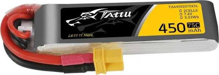 Baterie Tattu 450mAh 7,4V 75C 2S1P Long XT30