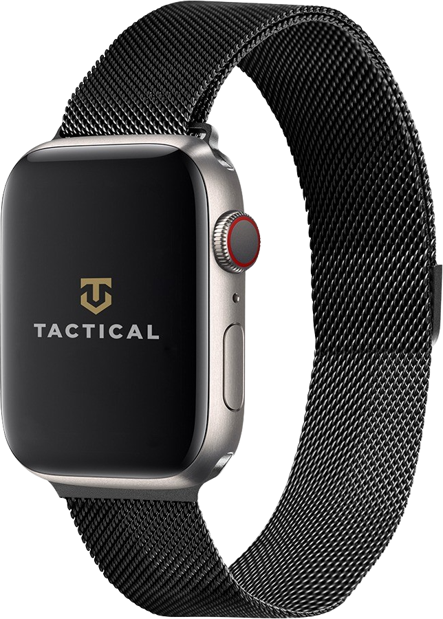Tactical 351 Loop Magnetický Kovový Řemínek pro Apple Watch 1/2/3/4/5/6/7/8/9/10/11/SE 42/44/45/46mm Black
