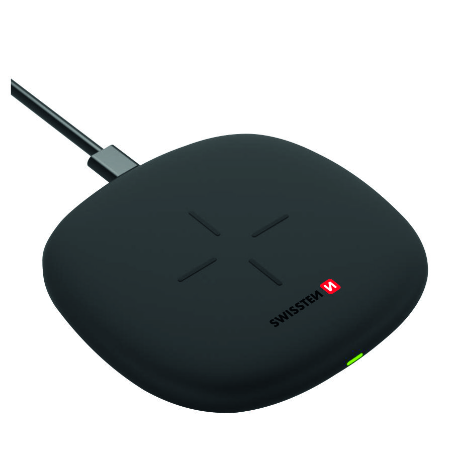 SWISSTEN bezdrátová nabíječka Wireless Charger 10W, černá