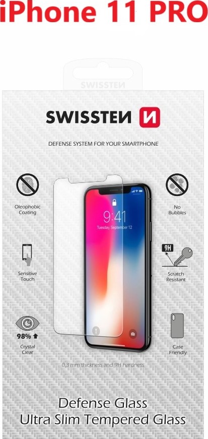 OCHRANNÉ TEMPEROVANÉ SKLO SWISSTEN PRO APPLE IPHONE 11 PRO RE 2,5D