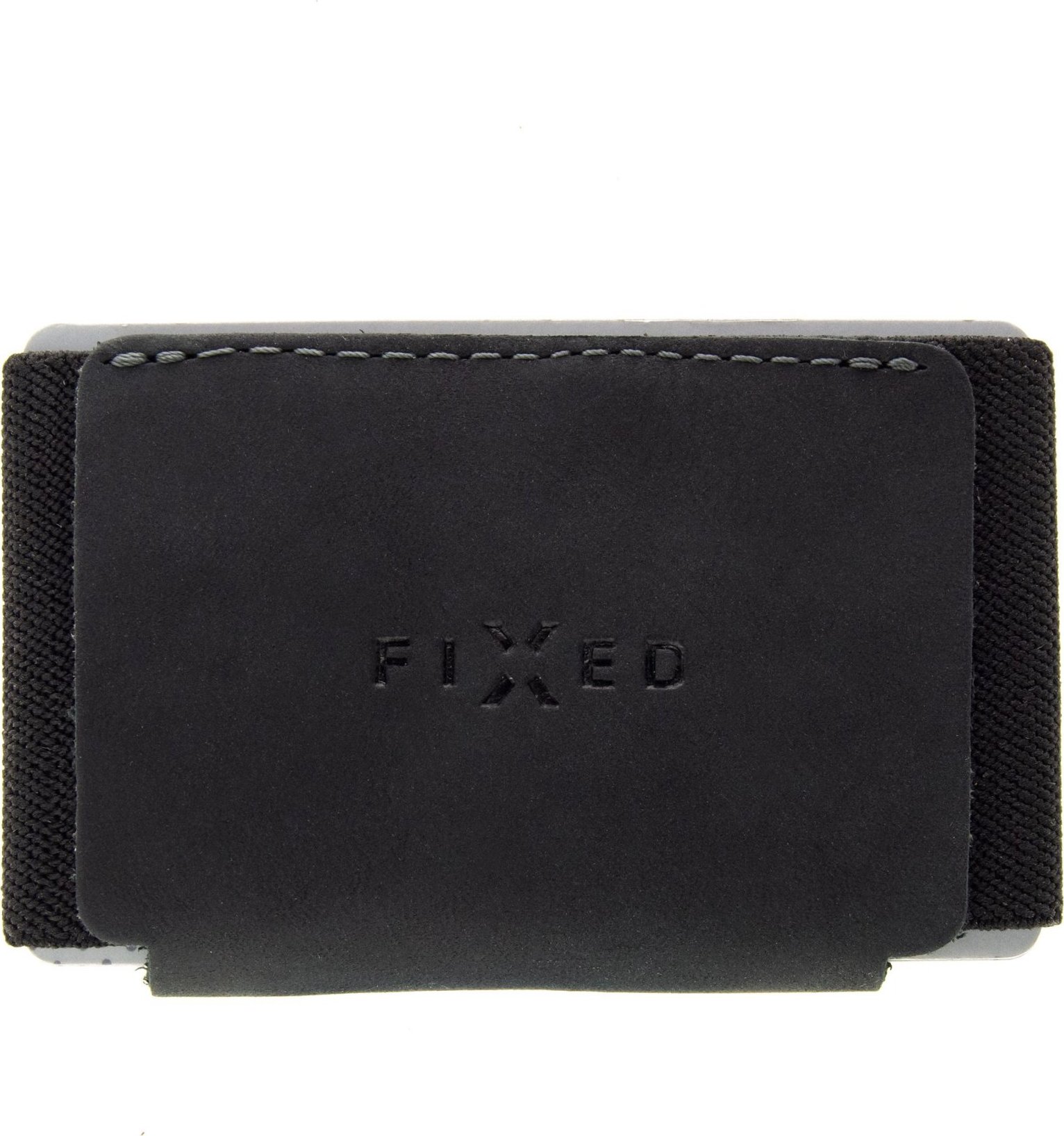 Kožená peněženka FIXED Tiny Wallet z pravé hovězí kůže, černá
