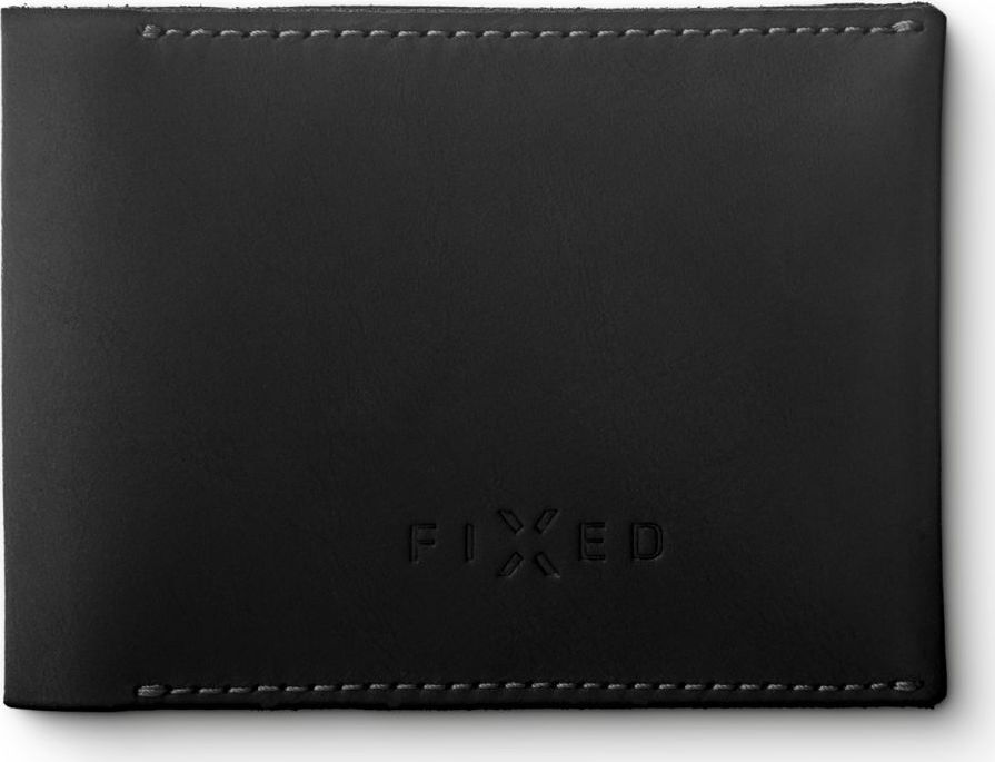 Kožená peněženka FIXED Wallet z pravé hovězí kůže, černá