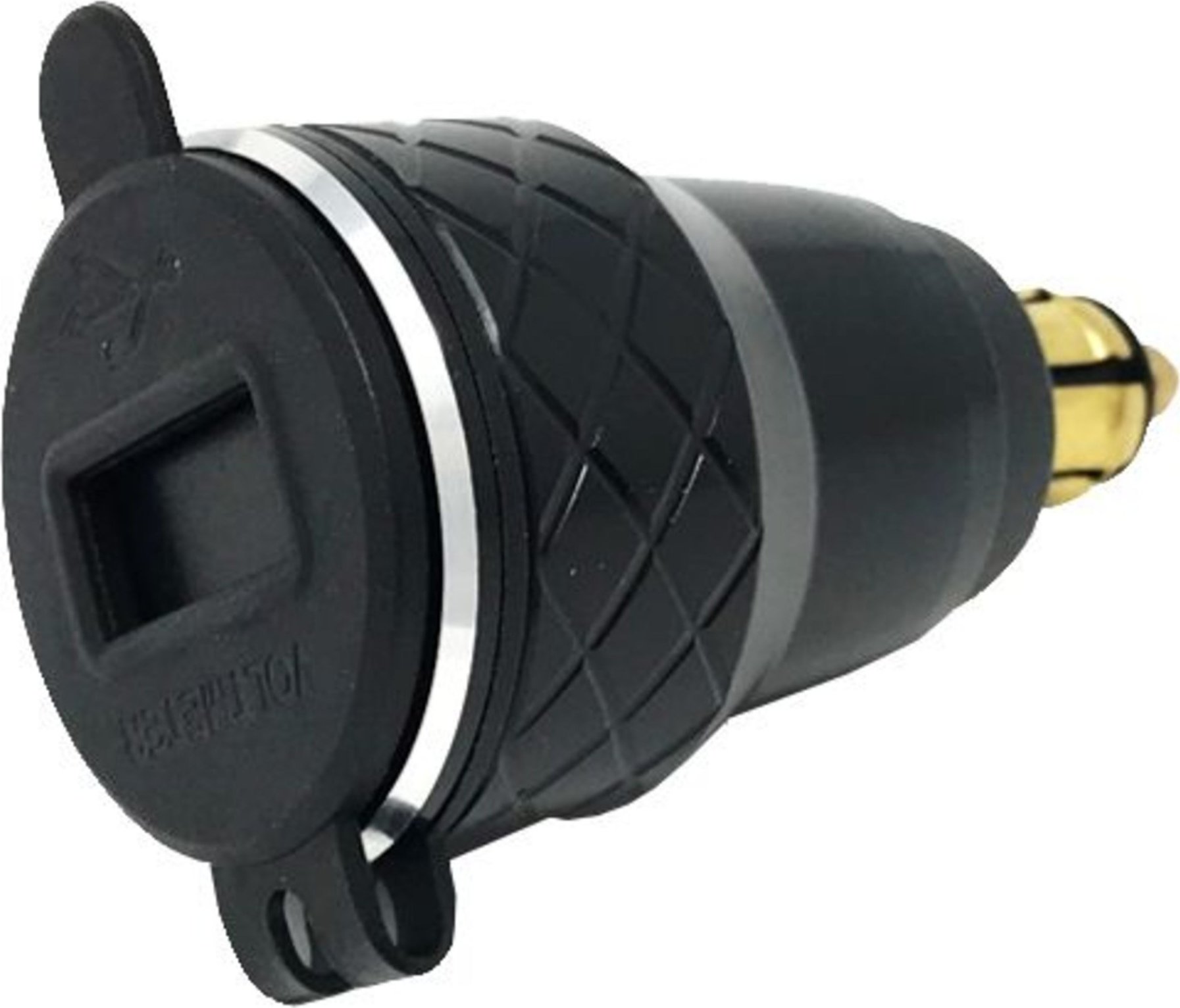 DIN adaptér Interphone s 2 x USB výstupem pro motocykly, max. 4.2 A, černý