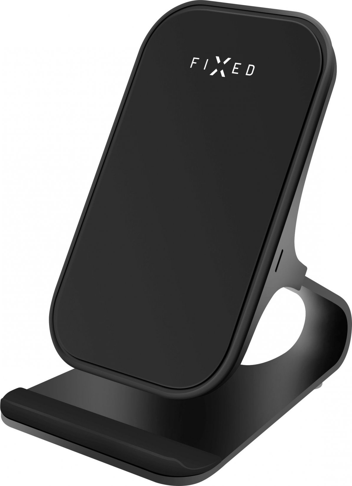 Stojánek s rychlým bezdrátovým nabíjením FIXED Frame Wireless, 15W, černý