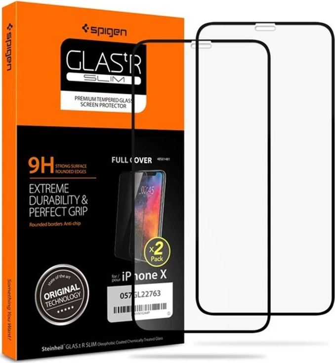 Spigen Glass FC 2 Pack, black - iPhone 11 Pro/XS/X