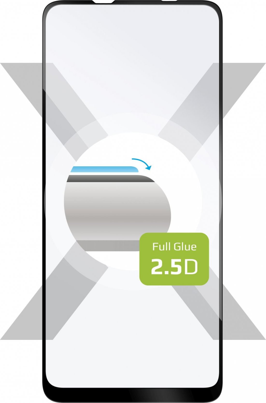 Ochranné tvrzené sklo FIXED Full-Cover pro Samsung Galaxy A21s, lepení přes celý displej, černé