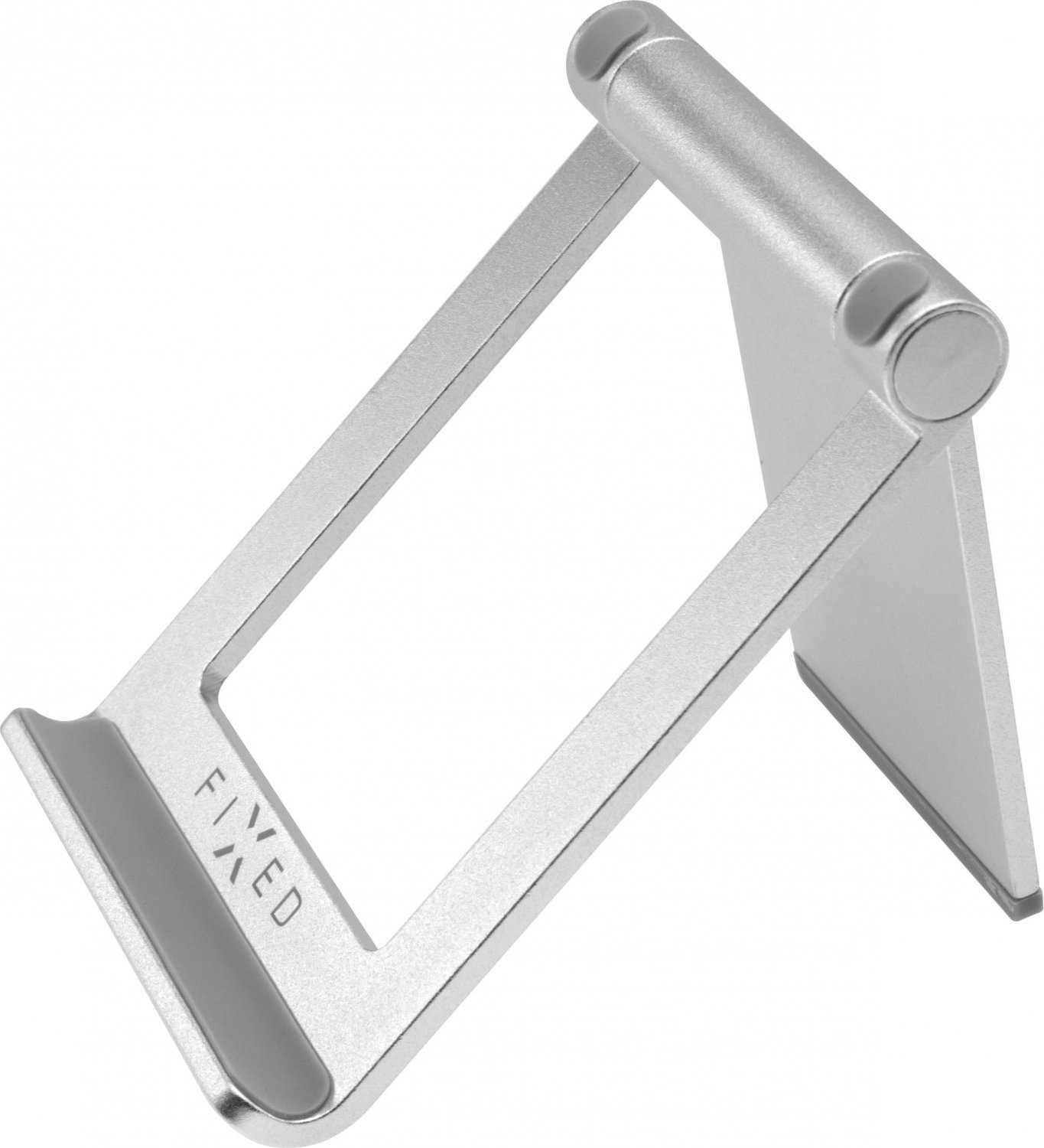 Hliníkový stojánek FIXED Frame TAB na stůl pro mobilní telefony a tablety, stříbrný