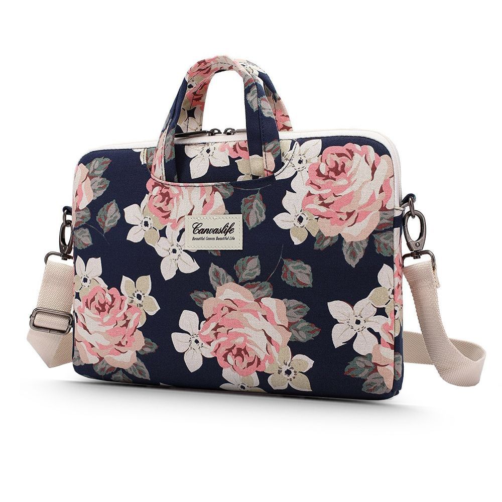 Taška na MacBook / notebook - CANVASLIFE, 15"-16" Briefcase Navy Rose