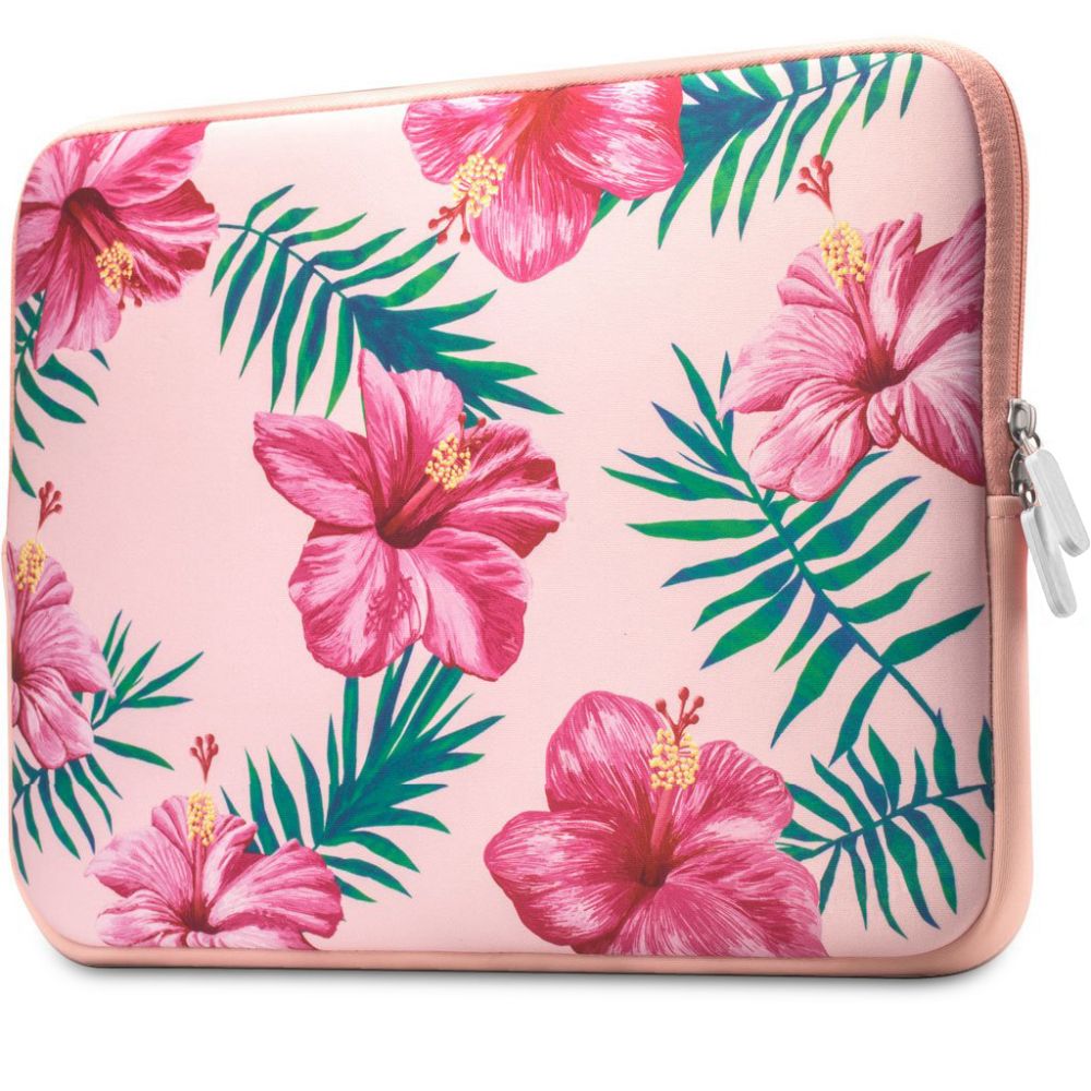Pouzdro na MacBook / notebook - Tech-Protect Floral, 13"-14" Pink