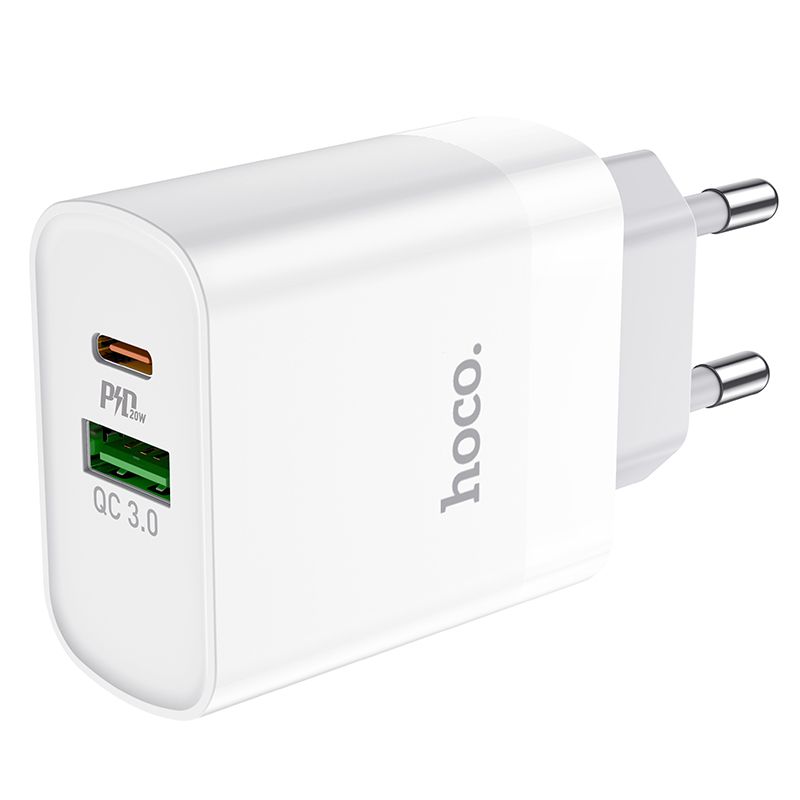 Rychlonabíječka Hoco C80A PD20W/QC3.0 pro iPhone, Samsung a další, White
