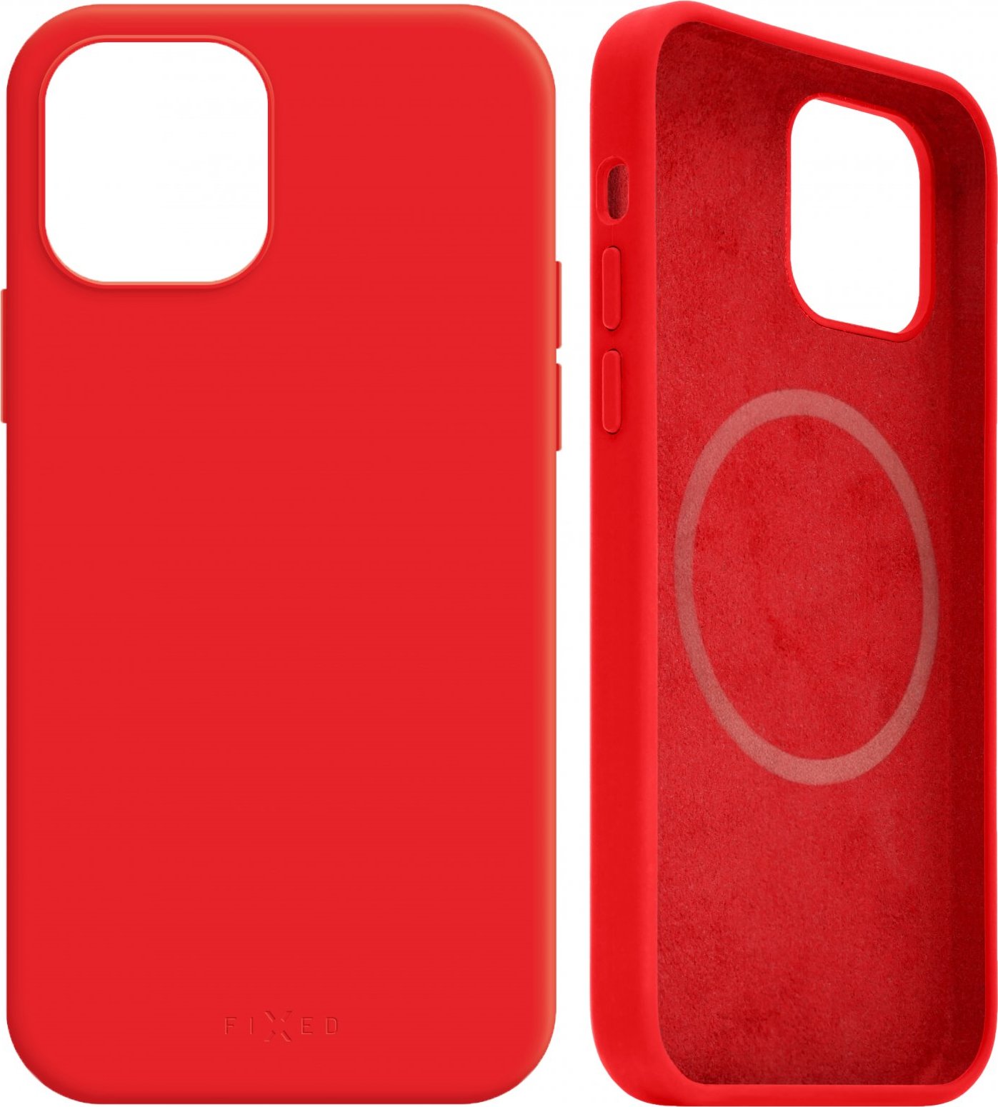 Zadní kryt FIXED MagFlow s podporou Magsafe pro Apple iPhone 12 Pro Max, červený