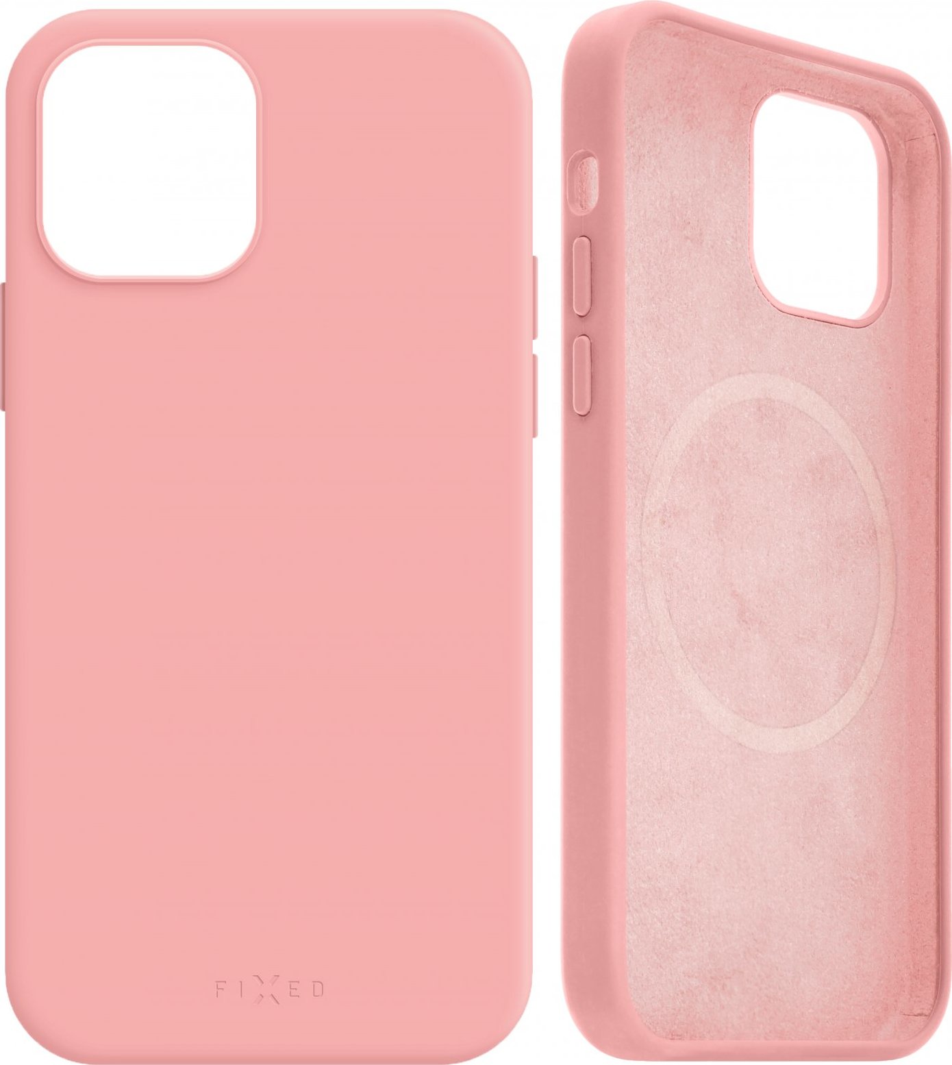 Zadní kryt FIXED MagFlow s podporou Magsafe pro Apple iPhone 12 mini, růžový