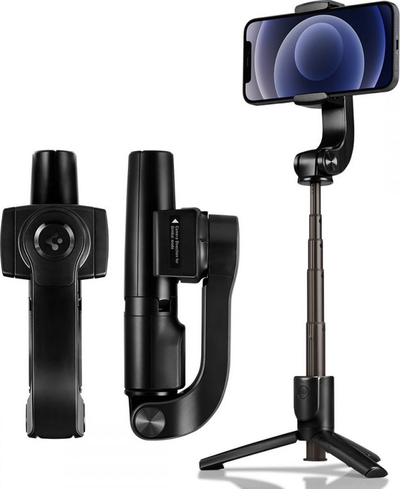 SPIGEN S610W GIMBAL BLUETOOTH SELFIE STICK BLACK
