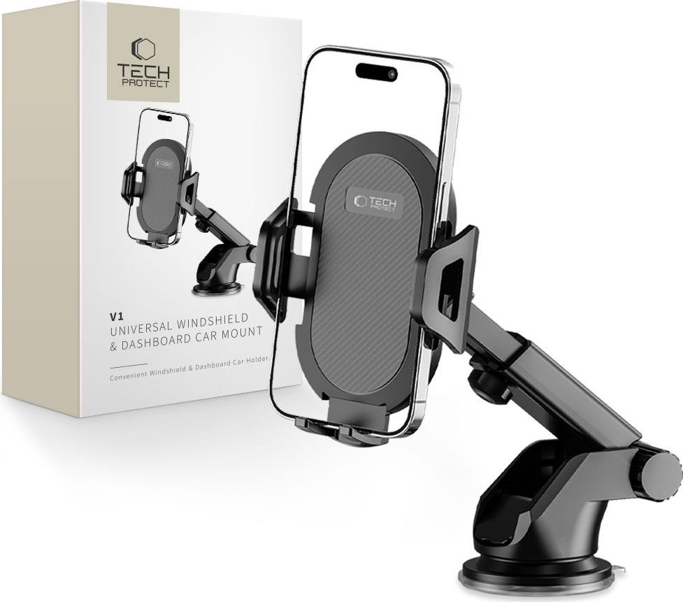 TECH-PROTECT V1 UNIVERSAL WINDSHIELD & DASHBOARD CAR MOUNT BLACK