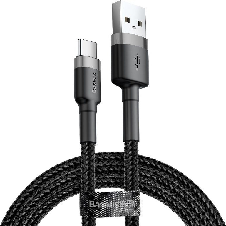 Baseus CATKLF-BG1 Cafule Kabel USB-C 3A 1m Grey/Black